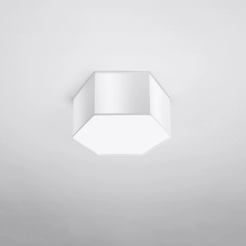 Stropní svítidlo Sunde bílé moderní šestihranné do obýváku, kuchyně nebo ložnice Sollux