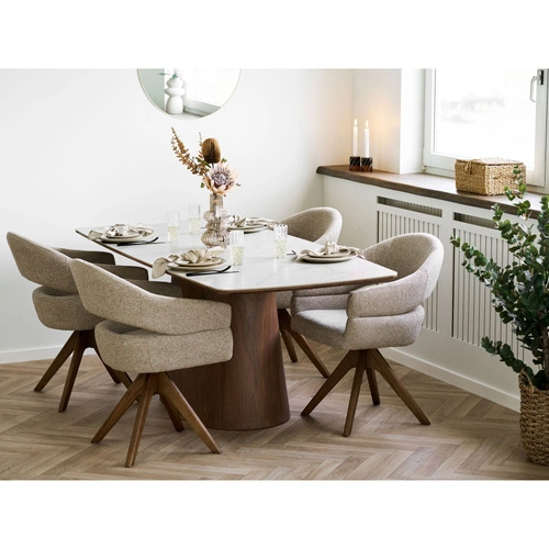 Sada jídelních talířů Viola 27 cm béžová keramická do jídelny