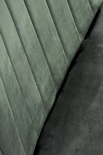 Jídelní židle Vivia Intesi zelená čalouněná sametová moderní na černých nohách