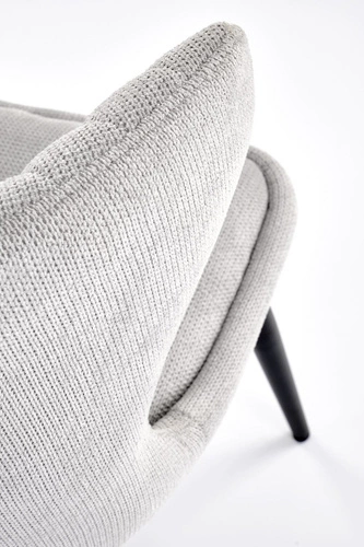 Čalouněná židle Odile šedá do jídelny a obýváku moderní s černými nohami Intesi