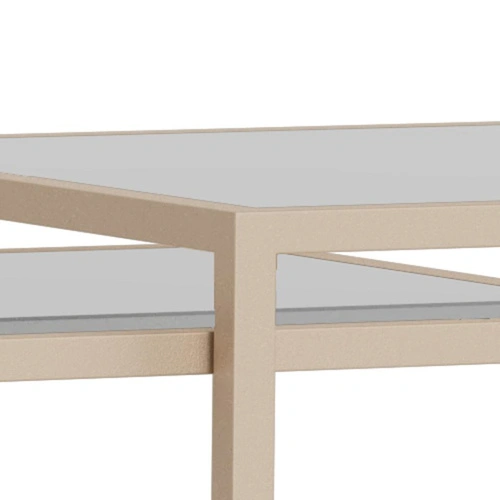 Seaford sada 2 čtvercových konferenčních stolků loft béžová do obývacího pokoje