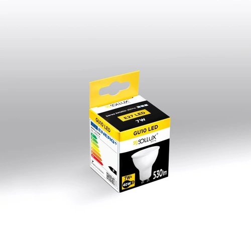 LED žárovka GU10 4000K 7W úsporná bílá Sollux Lighting pro stropní svítidla