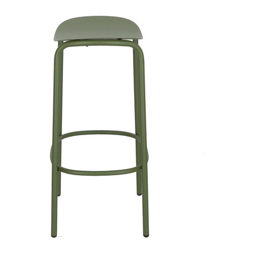 Kovová barová stolička Trick 65 cm zelená moderní do kuchyně a k ostrůvku bez opěrky SCAB Design