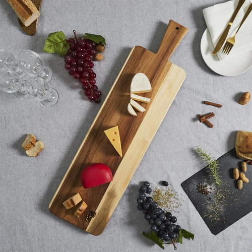 Intesi krájecí prkénko z akáciového dřeva 60 cm obdélníkové do kuchyně přírodní