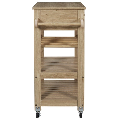 Intesi Klaus dřevěný kuchyňský vozík na kolečkách prostorný skandinávský do kuchyně a jídelny