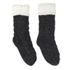 Zateplené ponožky Chenille Intesi černé, silné a měkké na doma, moderní styl 36-41