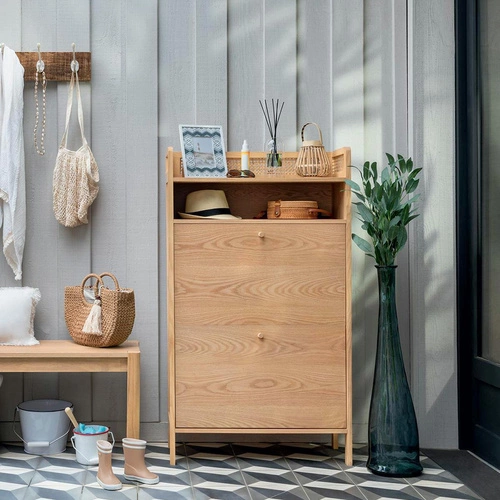 Skleněná váza Long 79 cm modrá vysoká moderní dekorativní do obýváku