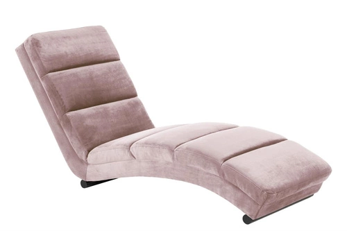 Sofa Slinky Actona růžová sametová lenoška do obýváku glamour 170 cm