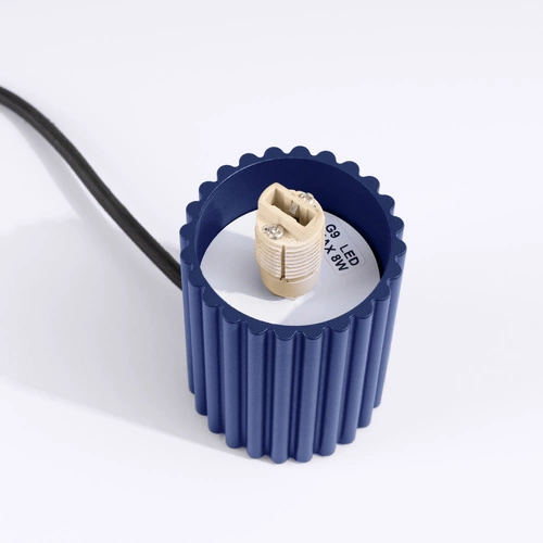 Stolní lampa HALO ultramarínová moderní hliníková lampa na psací stůl do ložnice a dětského pokoje