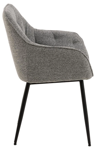 Čalouněná židle Brooke šedá s područkami do jídelny a obýváku moderní Actona