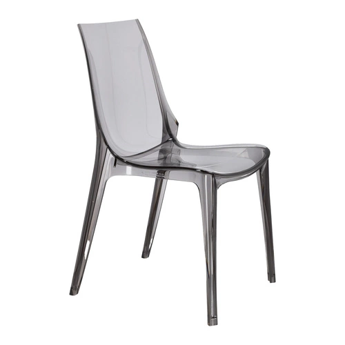 Moderní průhledná jídelní židle stohovatelná z plastu SCAB Design