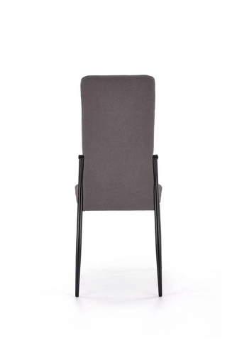 Čalouněná židle Intesi Stagy šedá moderní do jídelny a kuchyně na černých nohách