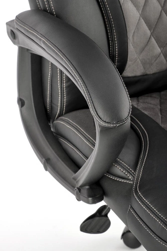 Ergonomická kancelářská židle Dalfer černá šedá s opěrkou hlavy a nastavitelnou Intesi do kanceláře