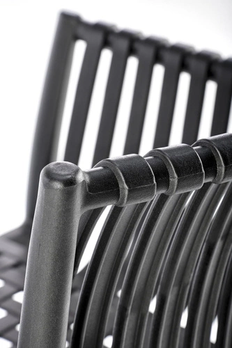 Zahradní židle Nathan černá Intesi z plastu, moderní, snadno čistitelná, stohovatelná