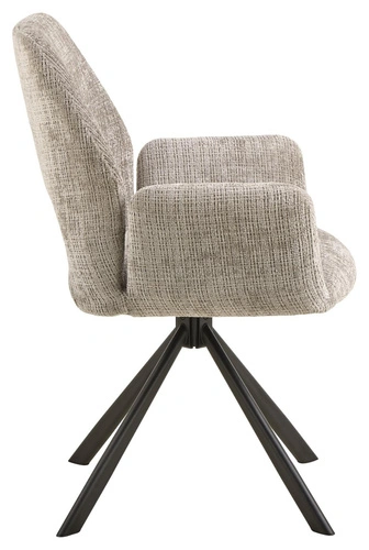 Jídelní otočná čalouněná židle Graham Actona šedá s područky