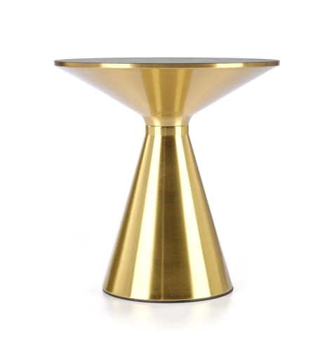 Konferenční stolek Aventure kulatý černý mramor zlatý glamour 50 cm do obýváku Intesi