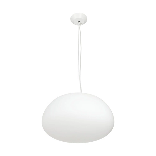 Závěsné skleněné svítidlo LUCIDUM FLAT bílé 40 cm do obýváku a nad stůl moderní