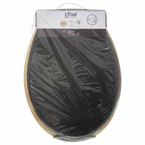 Modern Color černé pomalu sklápěcí WC sedátko z duroplastu do koupelny