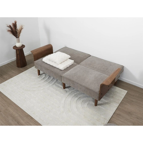 Rozkládací pohovka Scott šedá manšestrová 3místná s polohovatelným opěradlem do obýváku Intesi