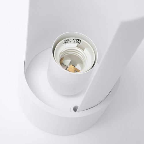 Minimalistická stolní lampa FLASH bílá ocelová s nastavitelným úhlem svícení do pracovny