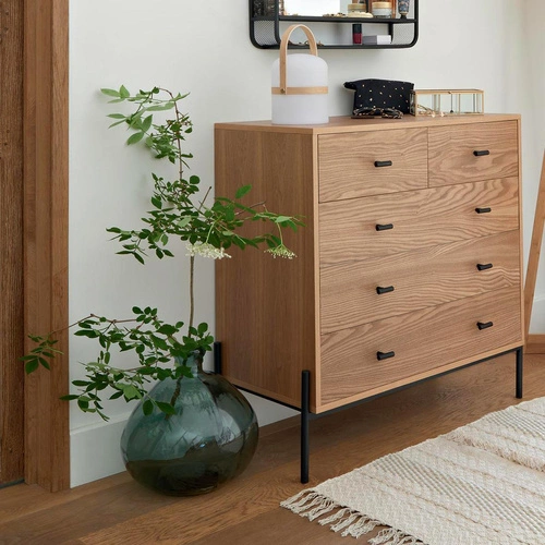 Skleněná váza na květiny Dame Jeanne modrá 33 cm moderní do obýváku Atmosphera