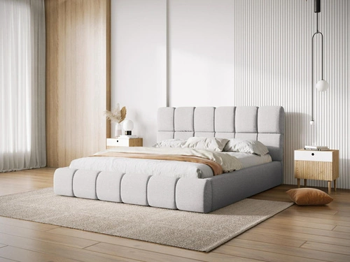 Čalouněná postel Bellis 160x200 s úložným prostorem šedá moderní do ložnice Micadoni