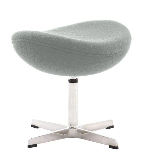 Čalouněný taburet Jajo kašmír inspirovaný Egg šedý moderní do obýváku D2.DESIGN