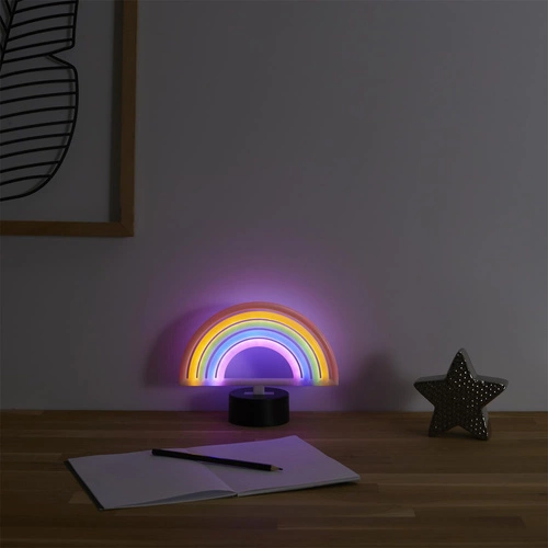 Dětská noční LED lampička Rainbow Intesi moderní bezdrátová bílá