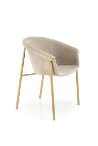 Čalouněná jídelní židle s područkami Mathilde béžová moderní Intesi