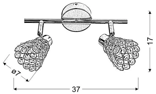 Stropní svítidlo Glossy moderní růžové zlato 2bodové nastavitelné do obýváku a ložnice