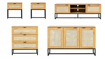 Sestava ložnicového nábytku Capri ve stylu boho