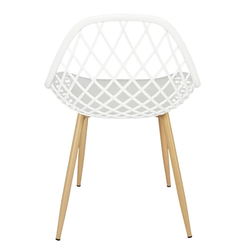 Jídelní židle Malaga Intesi bílá plastová boho snadné čištění