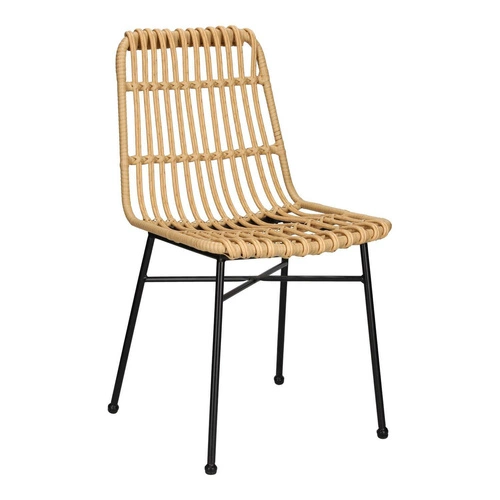 Sada 6 židlí Surabaya přírodní/černé nohy