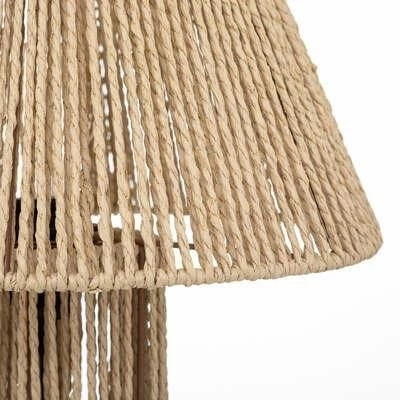 Noční stolní lampa do ložnice boho Adria Atmosphera s přírodním stínidlem 38 cm