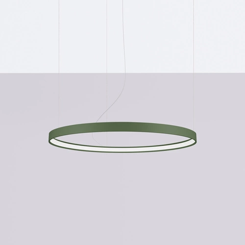 Moderní LED lustr RIO 78 zelená olivová, nastavitelný pro obývací pokoj, kuchyň nebo jídelnu