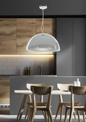 Závěsné svítidlo Dorada chrom 40 cm moderní do obýváku, kuchyně nebo nad stůl, výškově nastavitelné