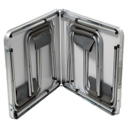 Sada osk.ode Otano skládací stůl/4 židle šedá