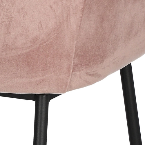 Jídelní čalouněná židle Brooke Actona růžový samet s područkami glamour