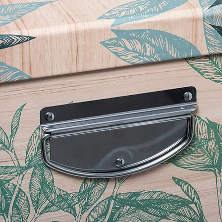 Atmosphera Harmonie sada 6 kartonových úložných boxů do regálu béžově‑zelená