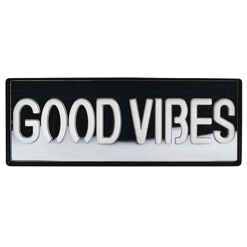 Moderní LED noční lampička neon Good Vibes Intesi černo-bílá do ložnice nebo obýváku