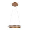 Závěsná lampa Hashim 40cm zlatá 22W LED čiré krystaly