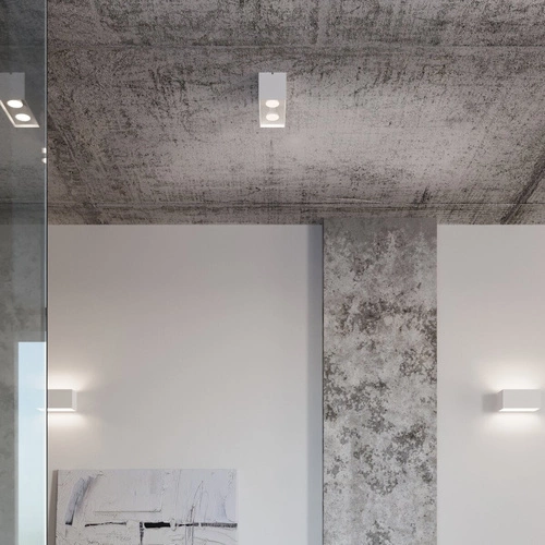 Nástěnné svítidlo QUAD MAXI bílé moderní hliníkové do obýváku a ložnice Sollux Lighting