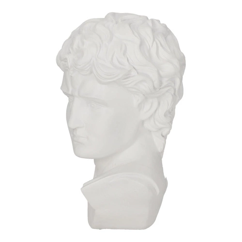 Dekorační soška hlava Davida Atmosphera bílá moderní do obýváku nebo jako dárek 25 cm