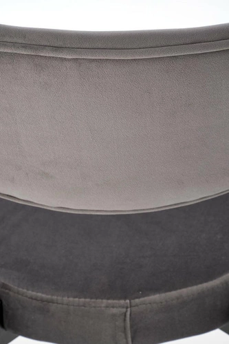 Čalouněná sametová židle Camile šedá do jídelny a obýváku moderní na černých nohách