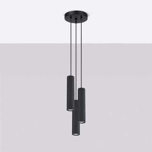 Visící lampa KARBON 3P černá