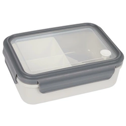 Lunchbox Clip Intesi šedý moderní box na oběd do práce a školy 1,26 l z polypropylenu