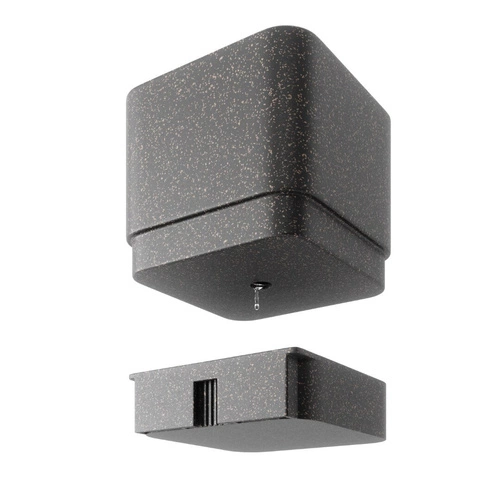 Závěsný květináč Cubico šedý modulární plastový na balkon a terasu Umbra 72,6 cm