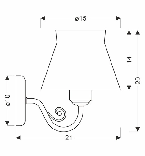Nástěnné svítidlo ROZANO bílé 1x40W E27 květinové stínidlo