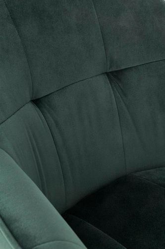 Čalouněná židle Yorkshire zelený samet s područkami na lyžinách do jídelny Intesi