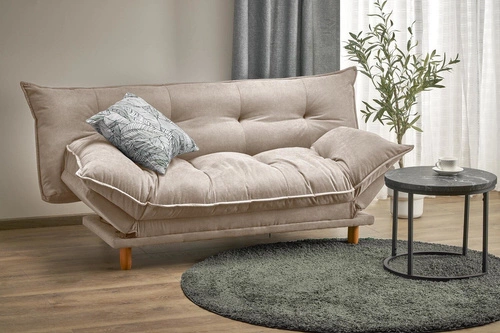 Rozkládací dvoumístná pohovka Judson béžová skandinávská s funkcí spaní do obýváku